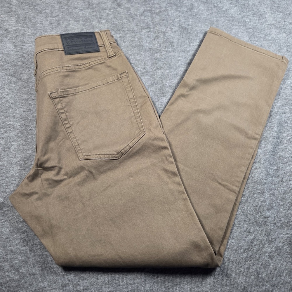 LUCKY BRAND PANTS JEANS 223 Straight Stretch Brown Mens Size 36x32 - $99 NEW